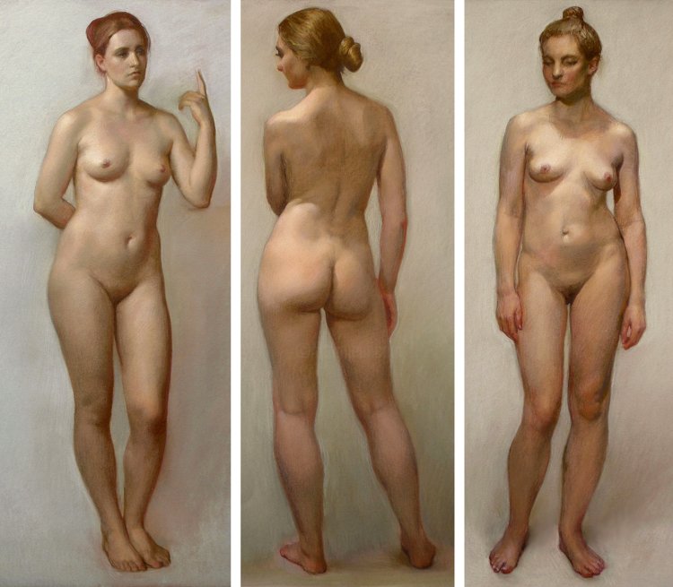Women nude poses for artists