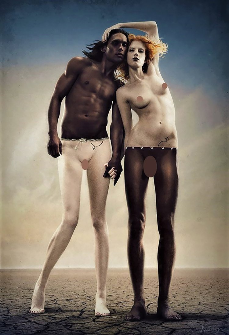 Androgyn guys photo shoot nude