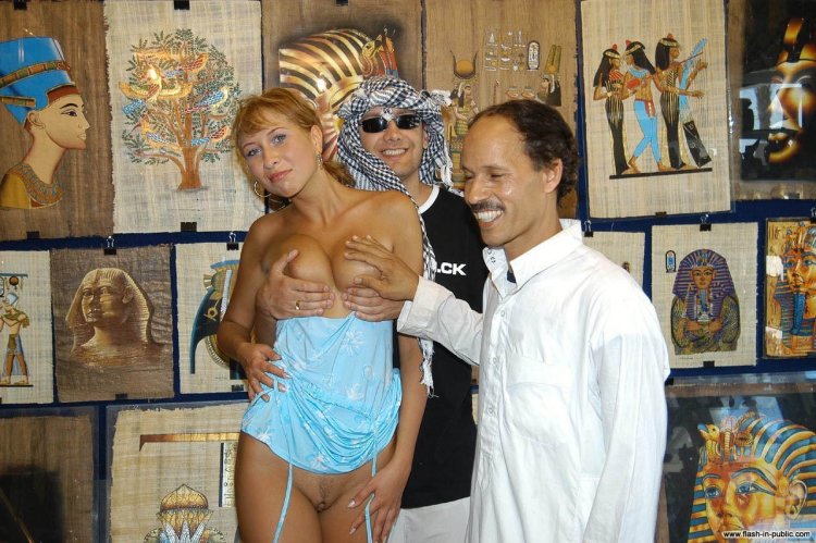 Wife undressed in Egypt