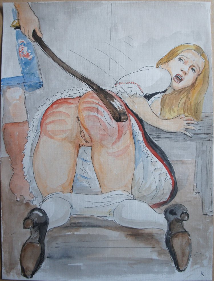 Painting in the style of spanking