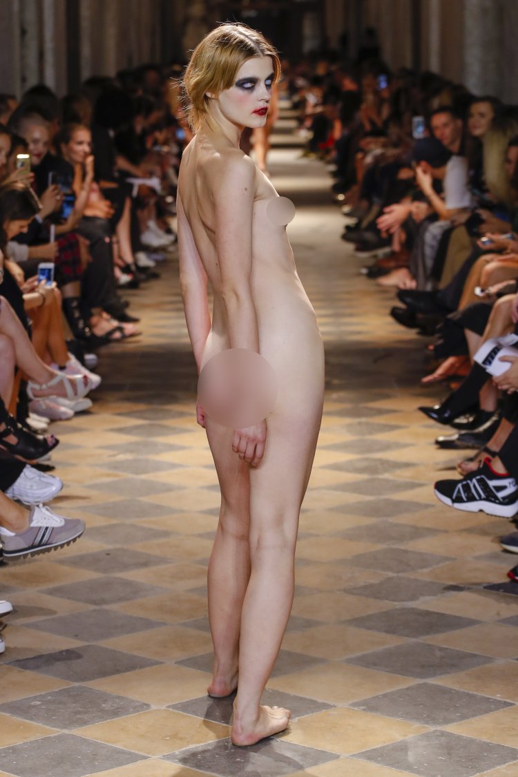 Fashion show with naked people