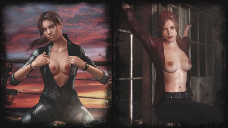 Claire Radfield Adn Wong Jill Valentine 3d Ero