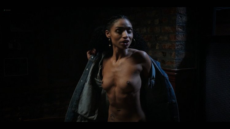 Naked Tasha from the series power in the night city