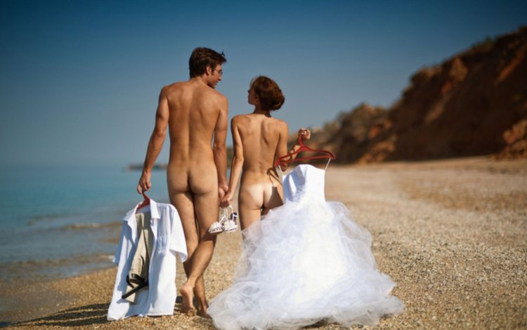 Nudist wedding