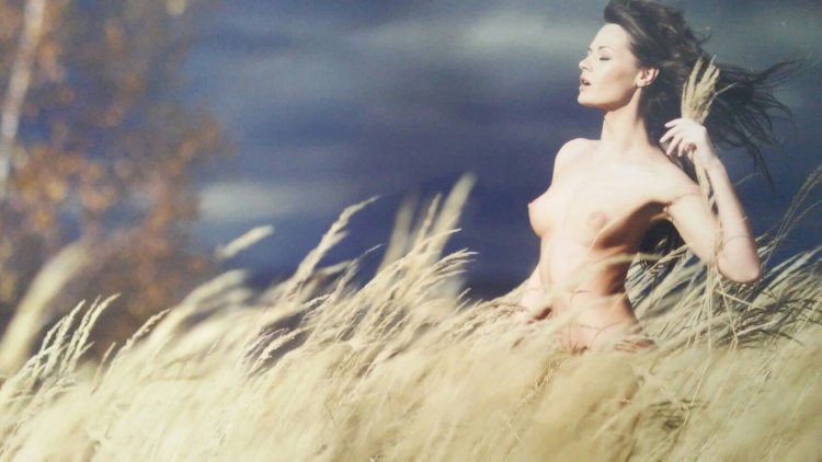 Woman and wind erotic