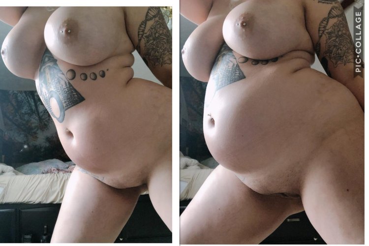 Enlarged Belly boobs ero
