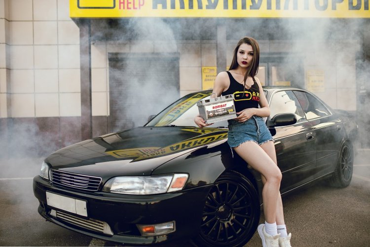 Girl from advertising batteries Avtodr