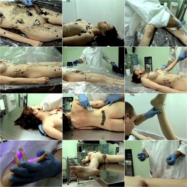 Autopsy of the vagina in the morgue