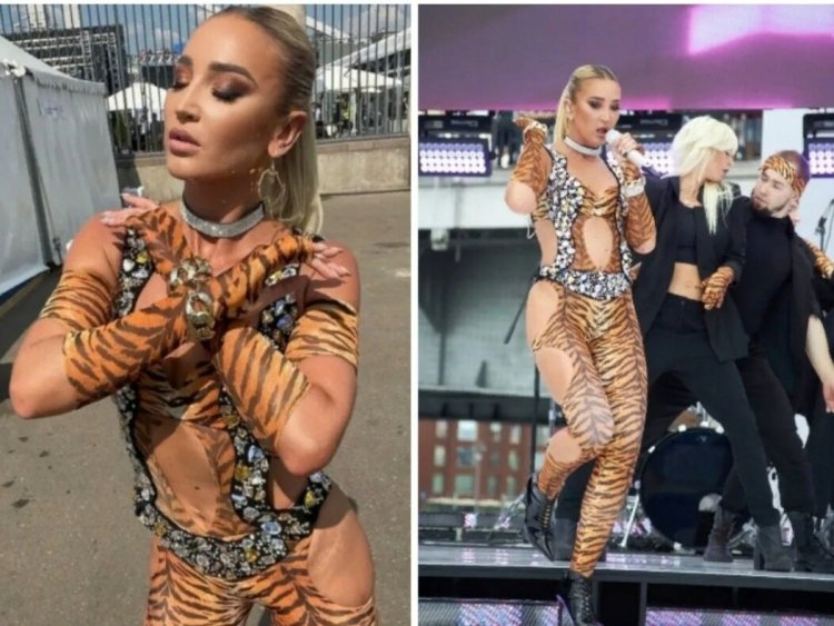 Buzova in the outfit of the Tigress