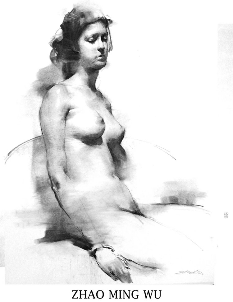 Drawing women's nudity
