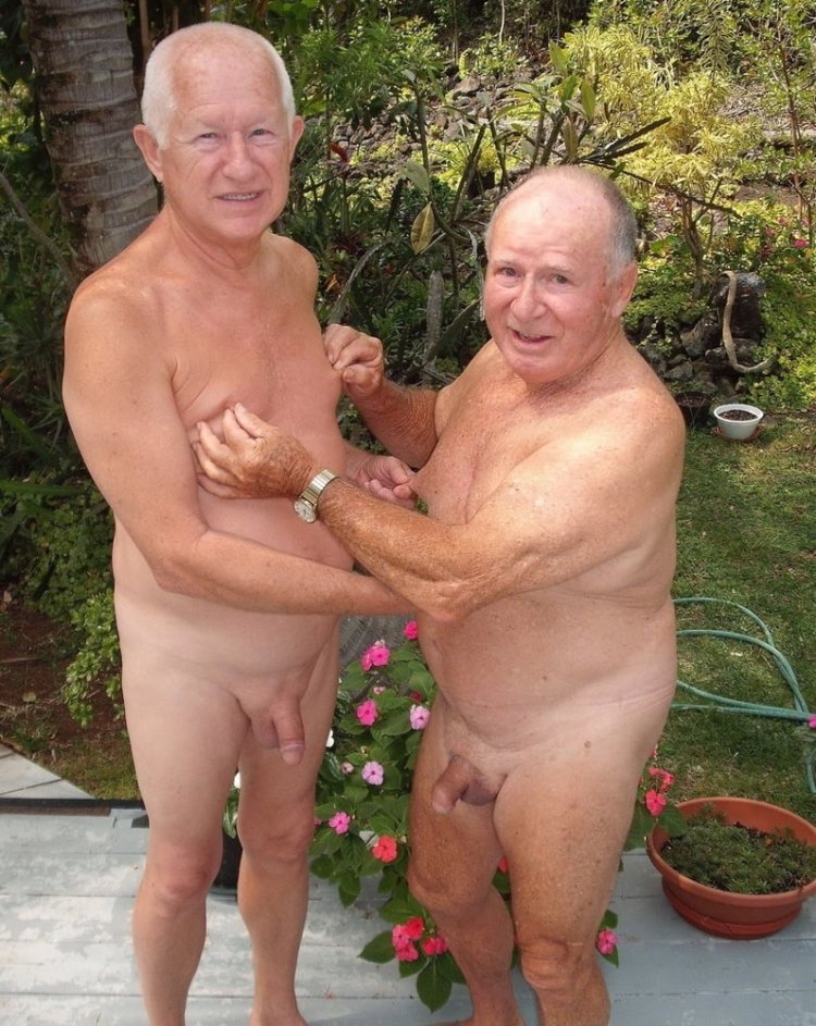 Very old naked old men
