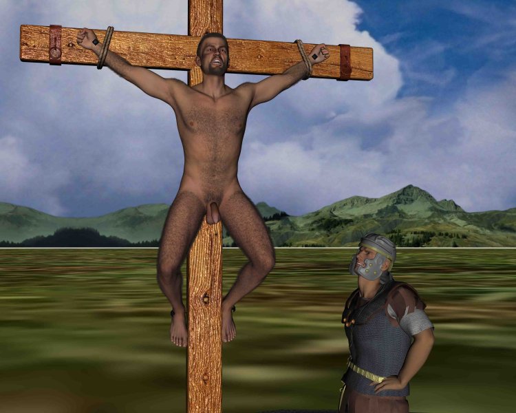 Beaching BDSM Crucifixion Picture