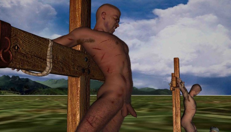 Crucifixion in Rome of Naked People