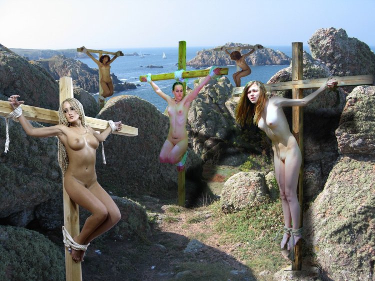 Crucifixion XXX Flies crawl along the naked