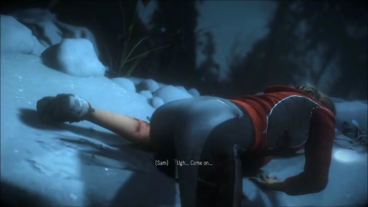 Until Dawn Sam without a towel