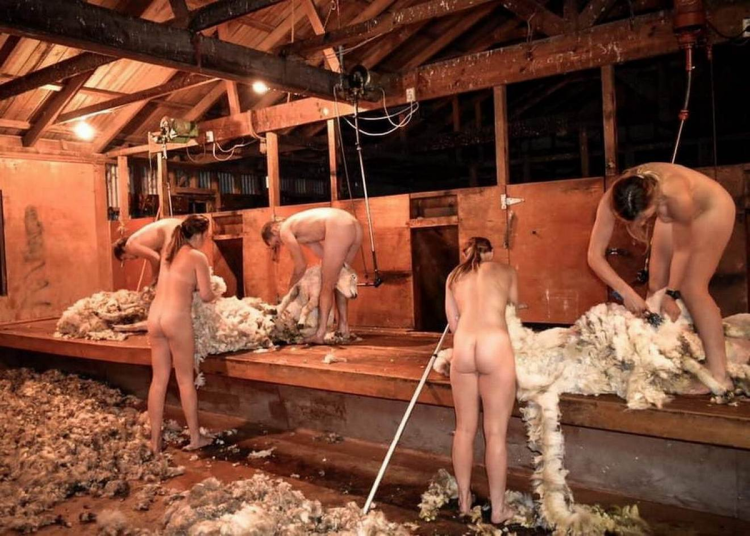Japanese farmers naked