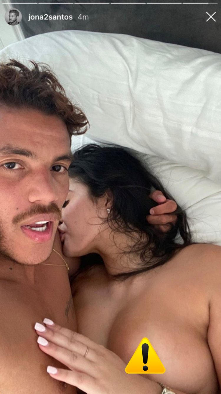 Jonathan Dos Santos and model Amanda Trivizas