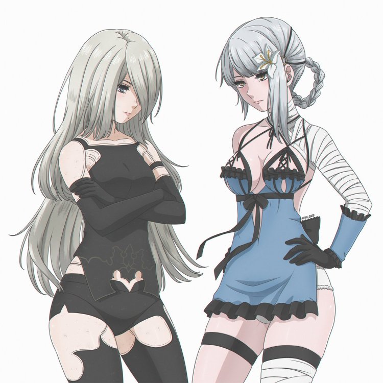 Girls in Nier A2 suit
