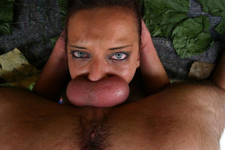 Girl with anus instead of mouth