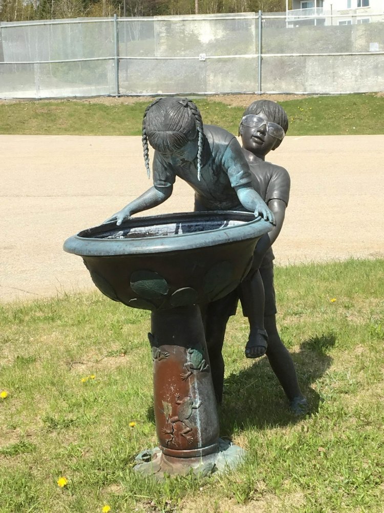 The fountain is funny