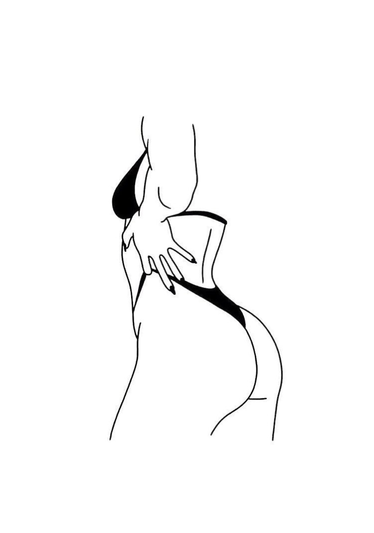 The outlines of the body of the girl