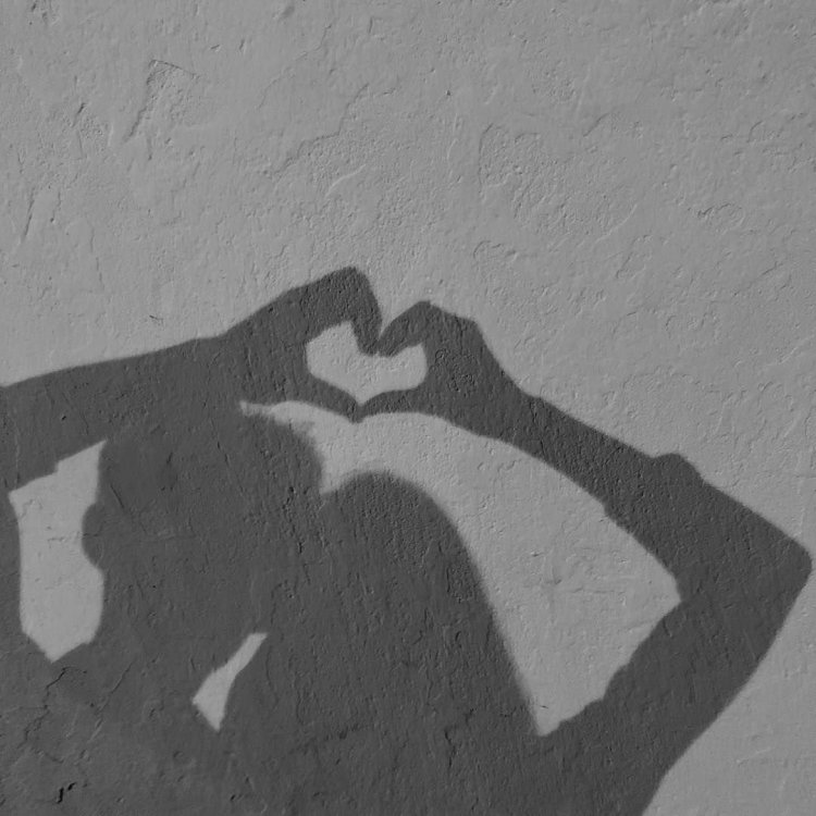 The shadow of a guy and a girl