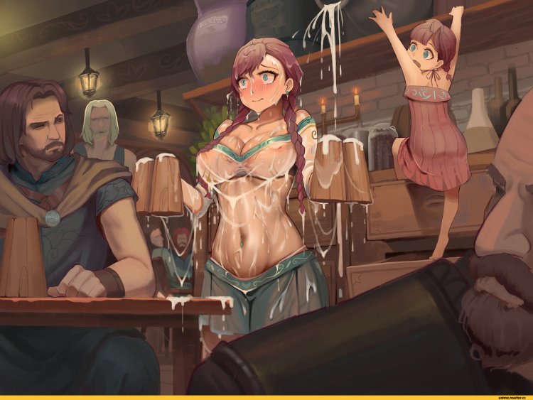 Girl in Tavern Art