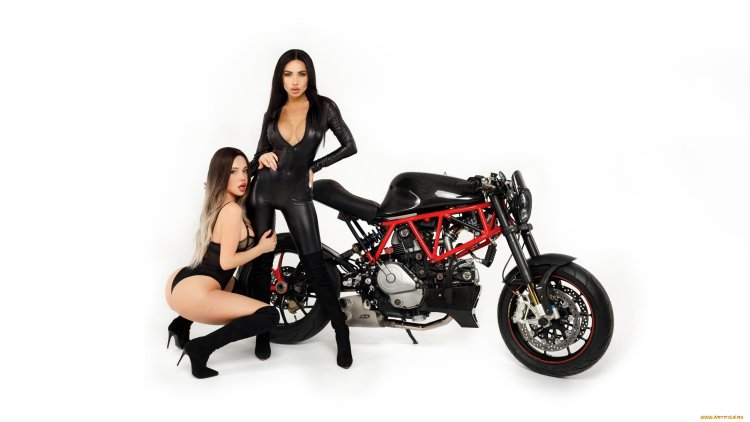 Girl on a motorcycle