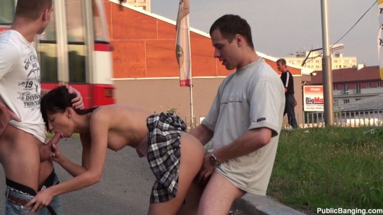 Orgasm in a public place