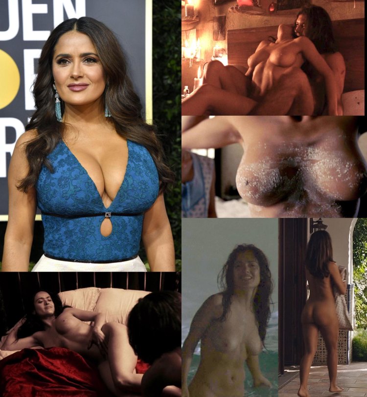 Salma Hayek exposed her chest