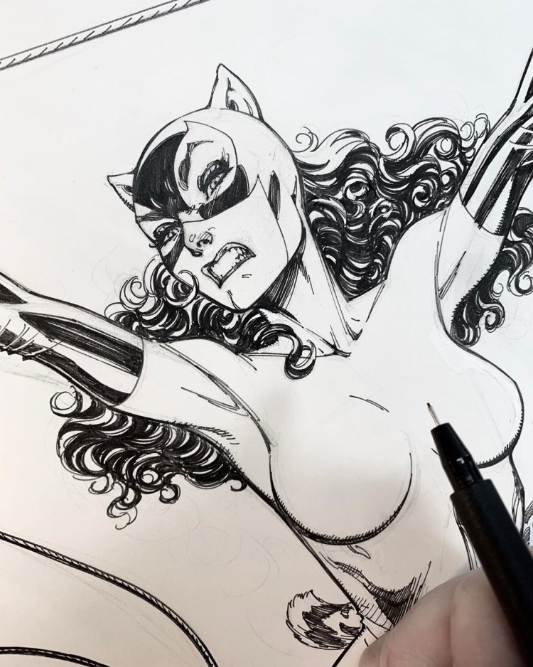 Scott Campbell woman cat
