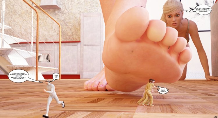 The giant's feet are naked