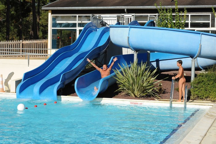 Nudist water park