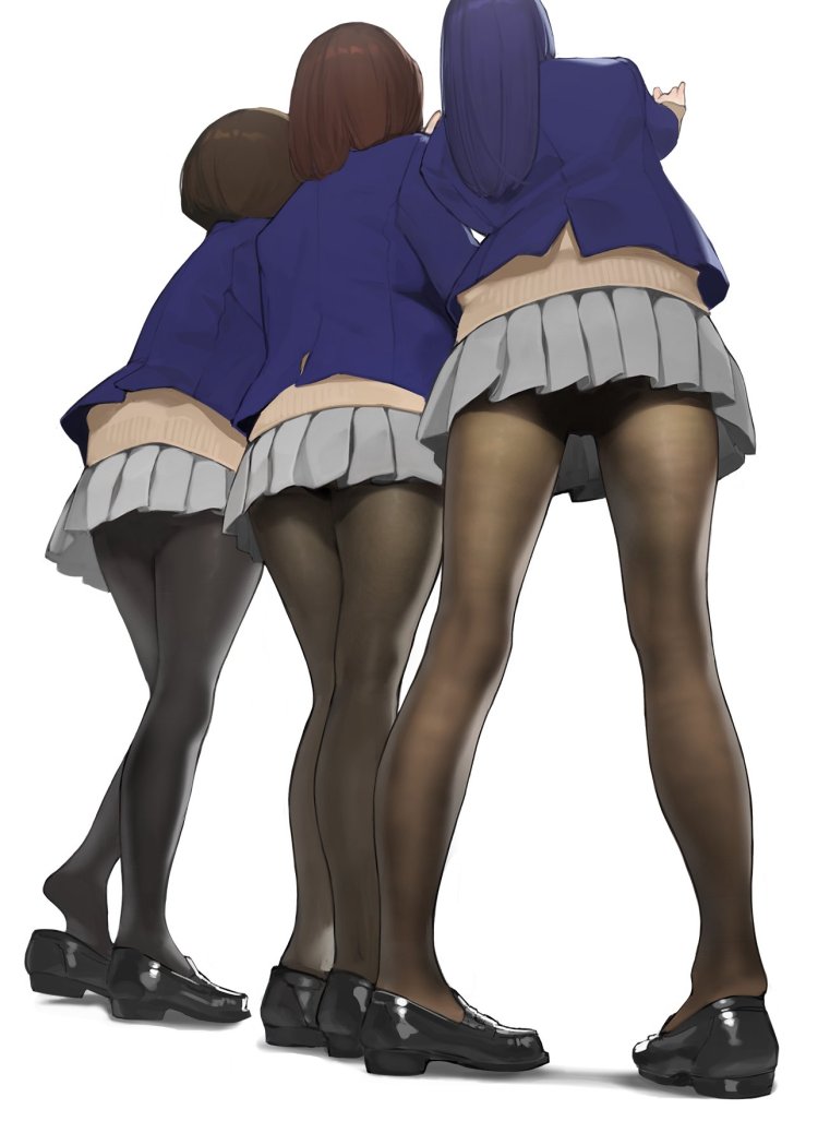 Contemplating anime feet tights