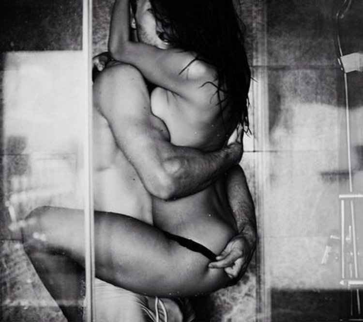 Erotic poses near the wall