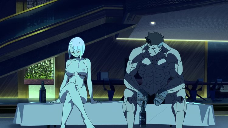 Cyberpank running along the edge of Cyberpunk: Edgerunners