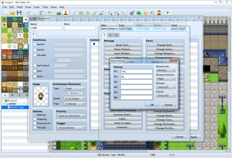 RPG MAKER MV events