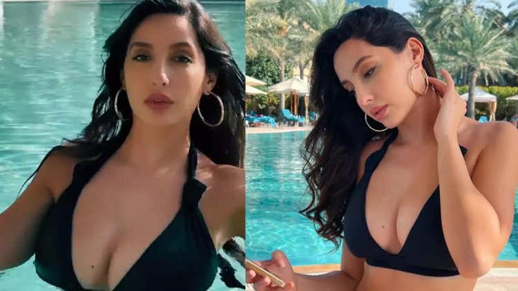 Nora Fatehi in a swimsuit