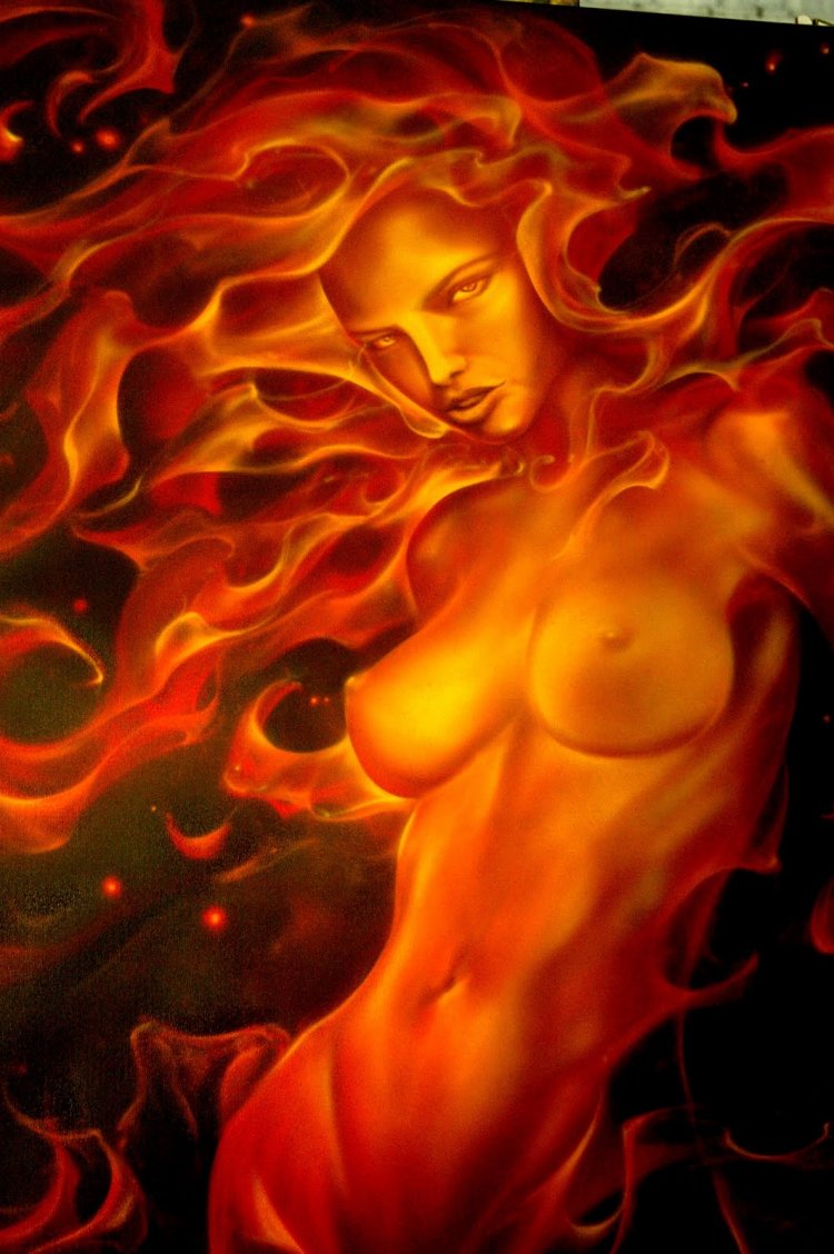 Fiery naked women