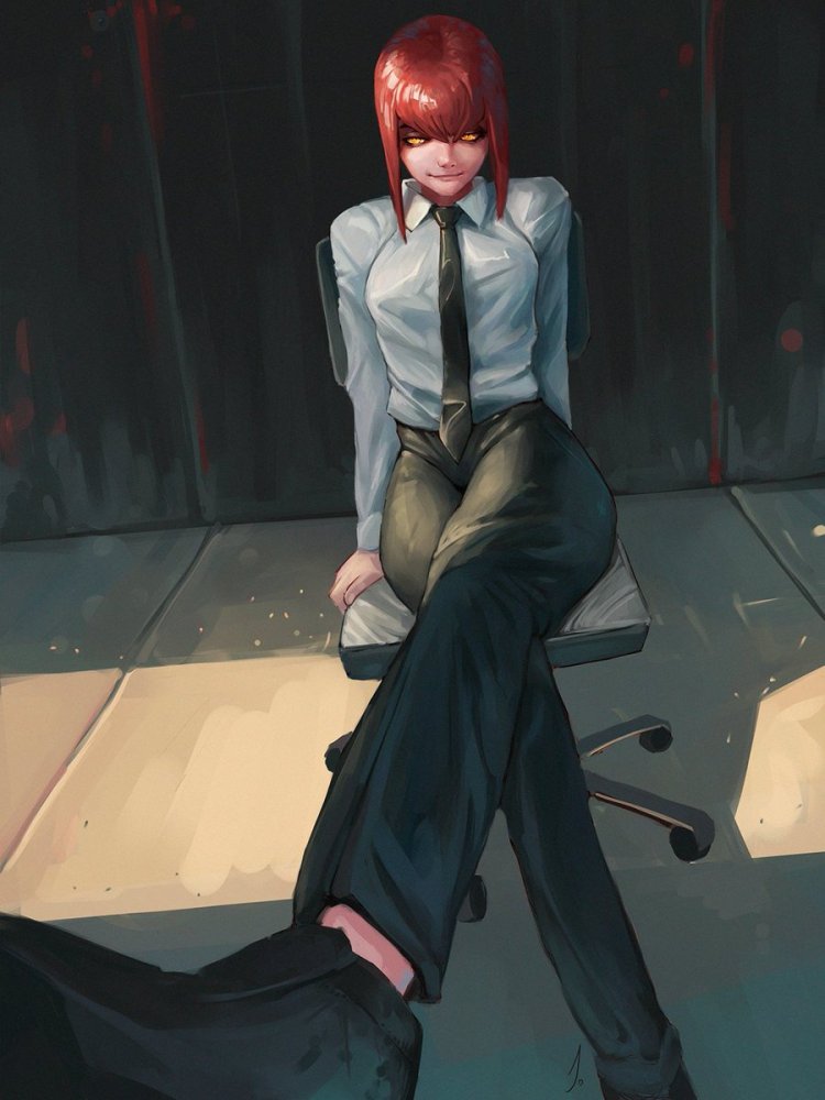 Man of chainsaw makim footfetish