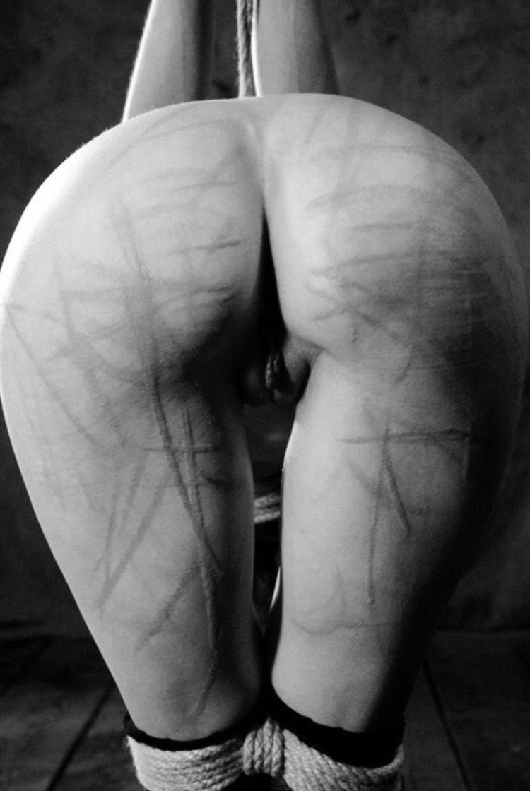 Women's butt after flogging