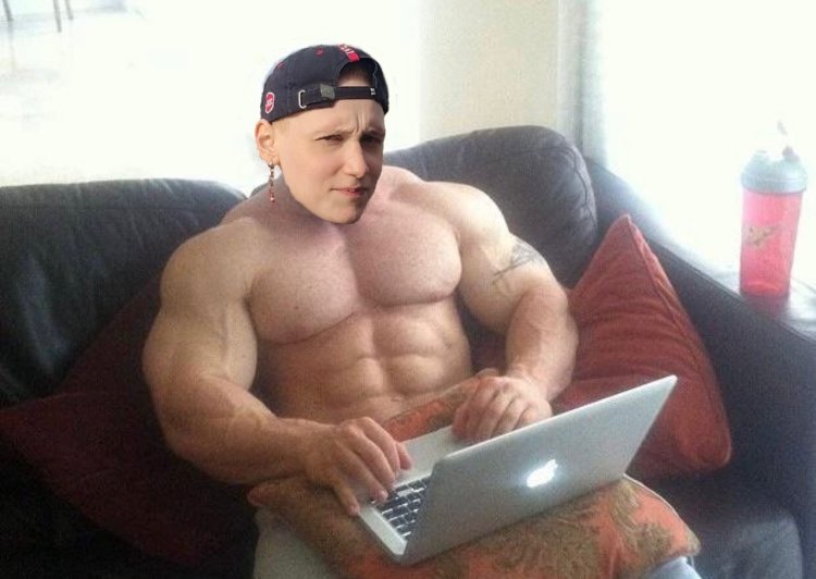 Pitching behind a laptop