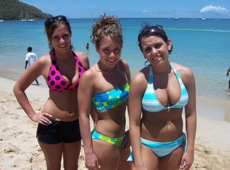 Girl teenager in a swimsuit amateur