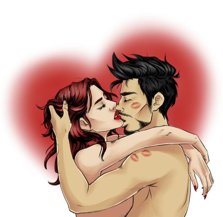 Tony Stark and Natasha Romanoff Art