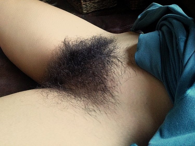 Very hairy female pubis