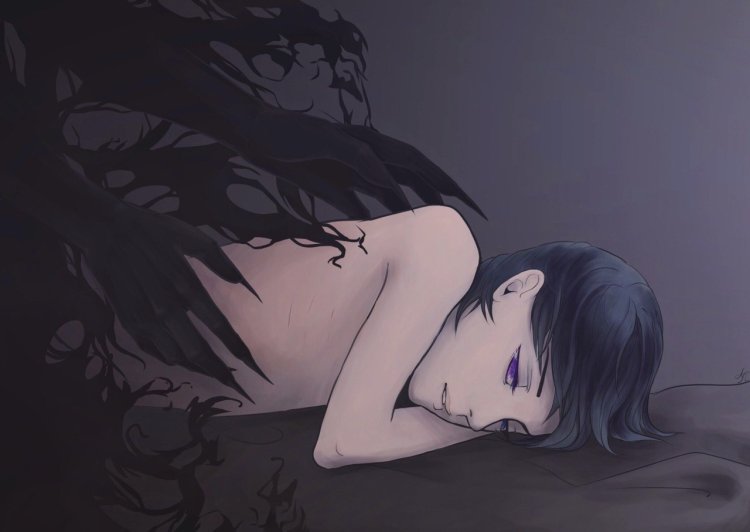 Ciel and Sebastian lie in bed